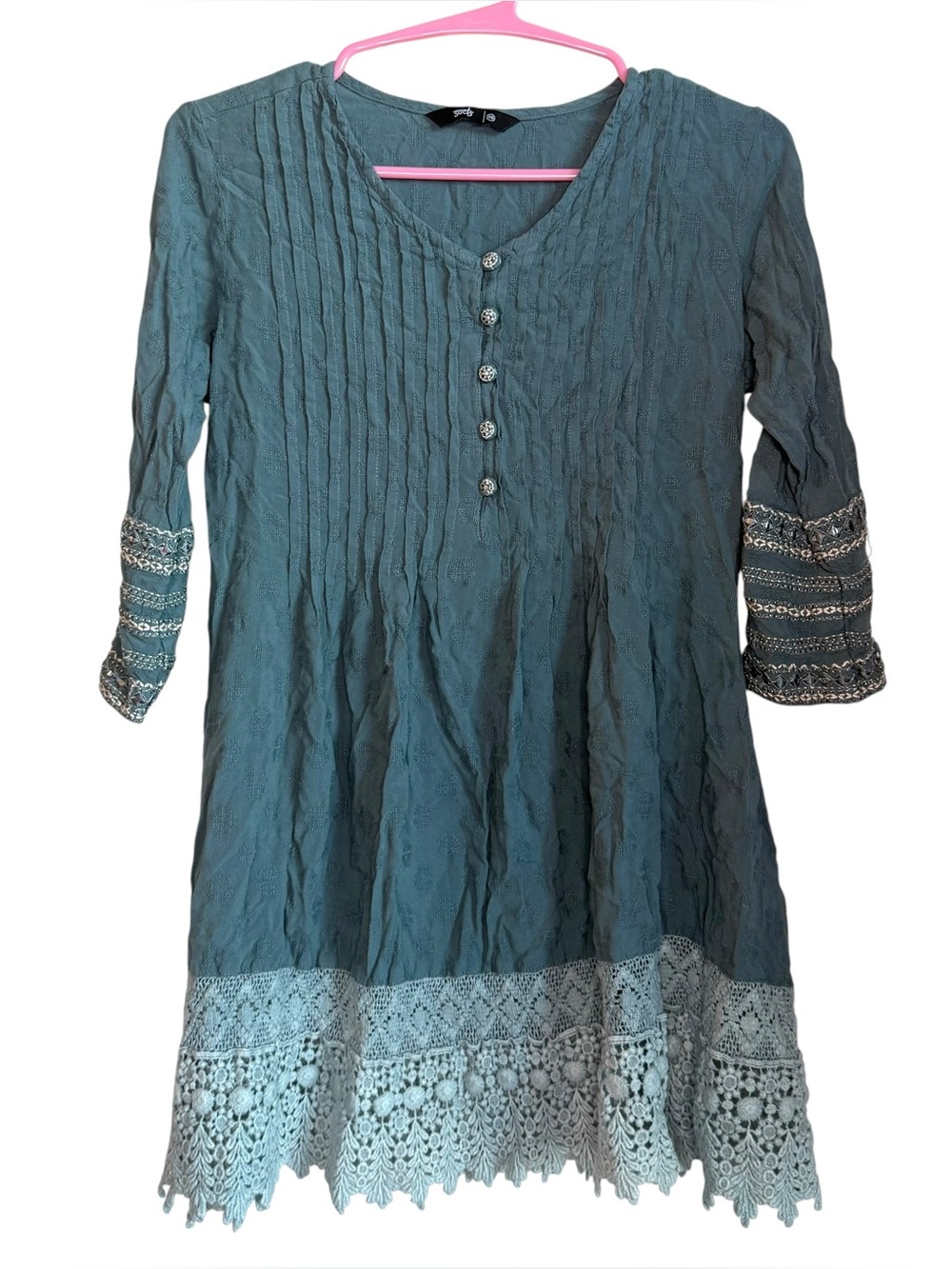 Fairycore Y2K Ethereal Sage Green India-made Top size XS Soch